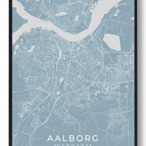 Aalborg plakat - lyseblå