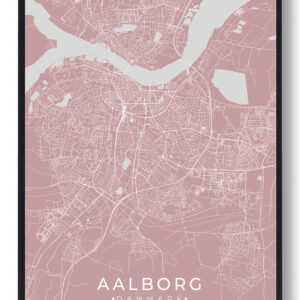 Aalborg plakat - lyserød