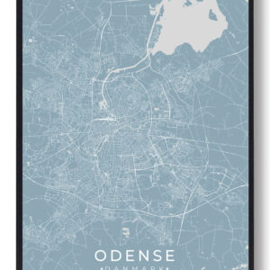 Odense plakat - lyseblå